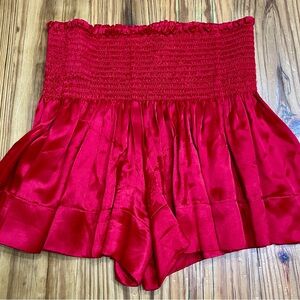 KOCH Women Erica Shorts Skirt Skort Ruby Burgandy Polysatin Size Small $295
